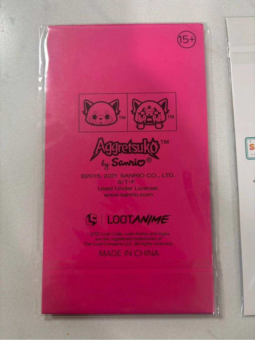 NWT Anime Stationery Bundle Aggretsuko Sticky Notes & Skull-Face Honda Bookmark
